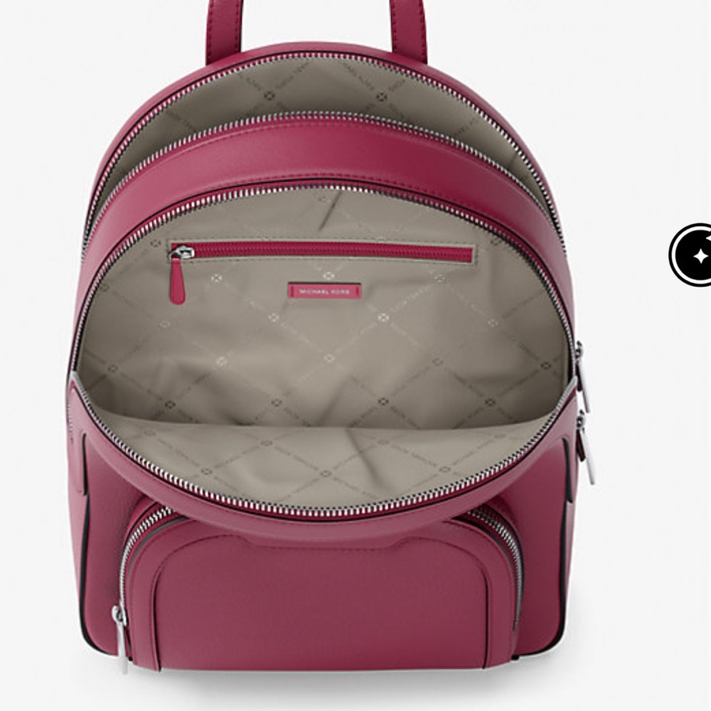 MICHAEL KORS Jaycee Md Zip Pocket Pebbled Leather Backpack
Dark Raspberry
NWT - Picture 2 of 16